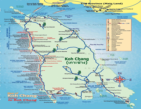 Koh Chang & Nearby Islands Maps